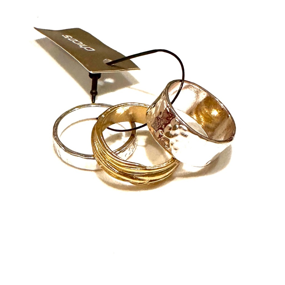 Chico's Mixed Metal Stackable Rings - Gold & Silver - Picture 11 of 11